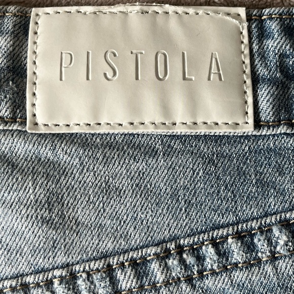 Pistola Winston High Rise Crystal Denim Cut Offs Distressed Sparkle Size 27 - Picture 6 of 10